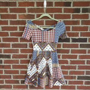 Patterned Skater Dress